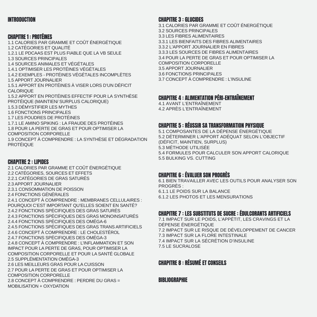 GUIDE FORMATIF SUR LA NUTRITION